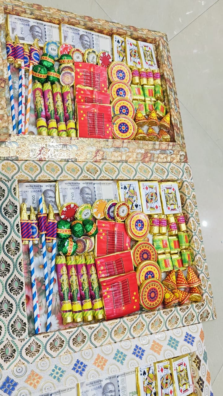 Hamper of Cracker Chocolate for Gifting with MDF Tray