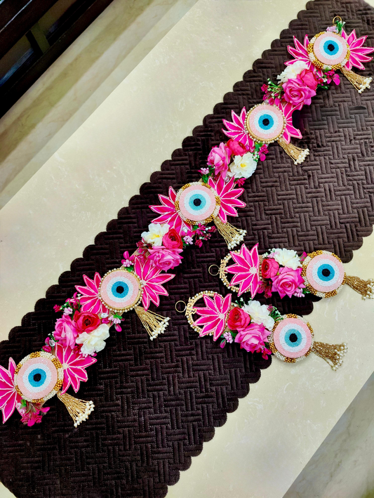 Evil Eye Bandhanwar with Shubh Labh Side Hangings