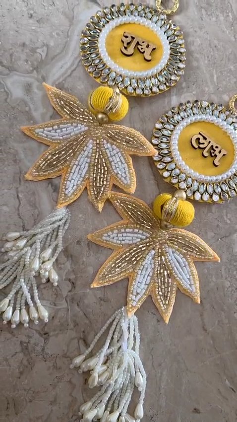 Prettiest Kundan Lotus Hanging Pair