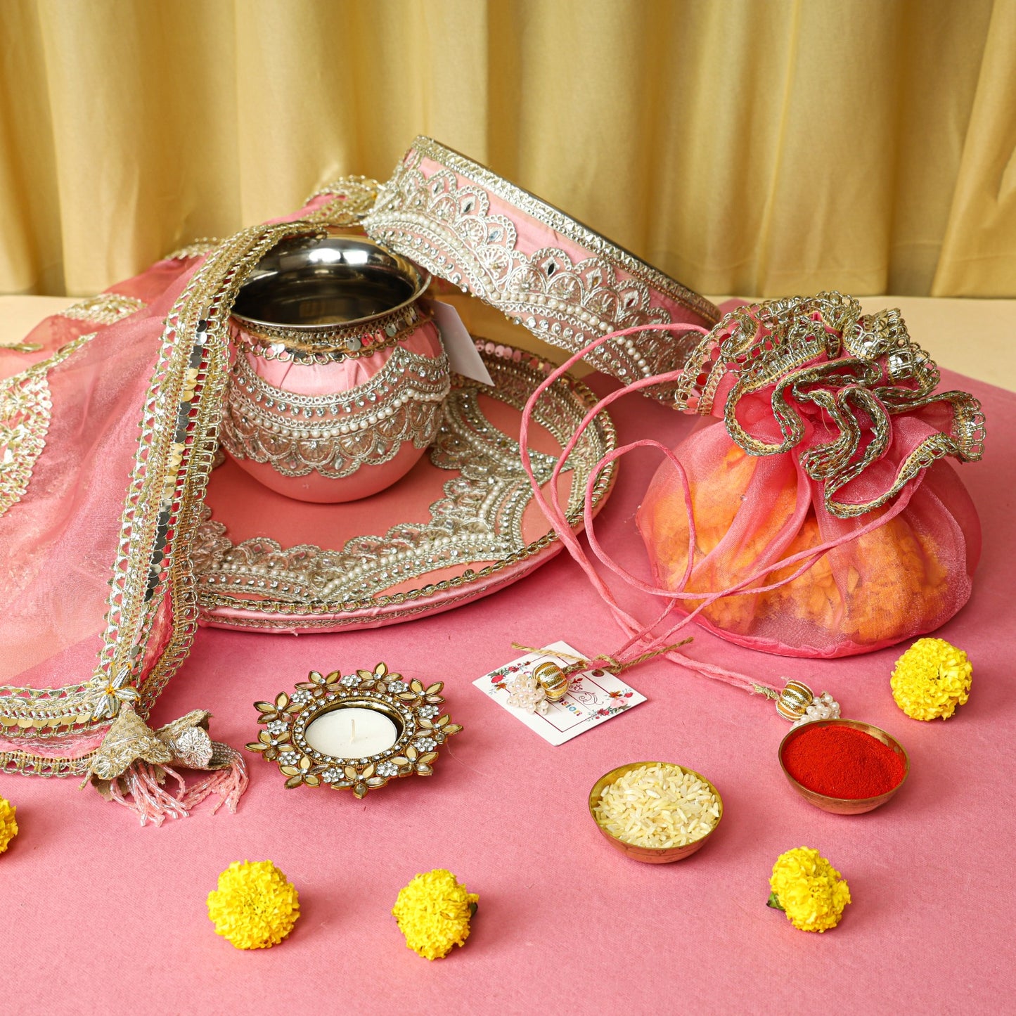 Beautiful Karwachauth Sets in Pastal Colours