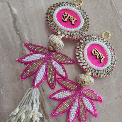 Prettiest Kundan Lotus Hanging Pair