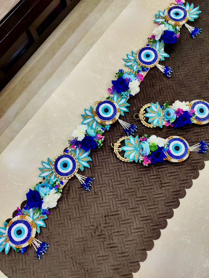 Evil Eye Bandhanwar with Shubh Labh Side Hangings