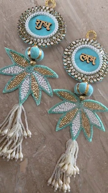 Prettiest Kundan Lotus Hanging Pair