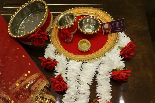 Rose Gajra Karwachauth Thali Combo